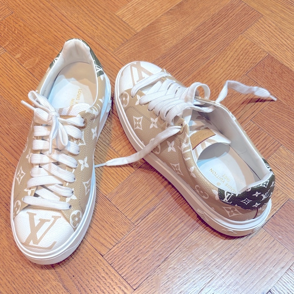 Louis Vuitton Beige and White Women's Sneakers